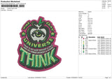 THINK27326 Embroidery File 6 sizes