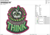 THINK27326 Embroidery File 6 sizes