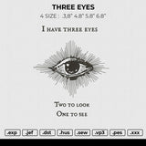 THREE EYES Embroidery
