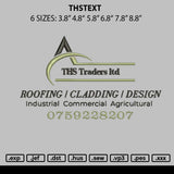 Thstext Embroidery File 6 sizes