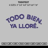 Todotext Embroidery File 6 sizes