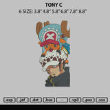 Tony C Embroidery File 6 sizes