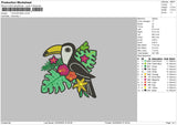 Bird 0402 Embroidery File 6 sizes