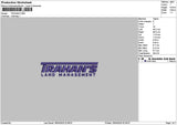 Trahanstext Embroidery File 6 sizes