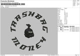 Trashbag Circle Embroidery File 6 sizes