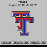 TT Logo Embroidery File 6 sizes
