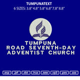 Tumpunatext Embroidery File 6 sizes