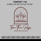 Turntext 1102 Embroidery File 6 sizes