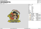 Kitchentext 2802 Embroidery File 6 sizes