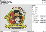 Kitchentext 2802 Embroidery File 6 sizes