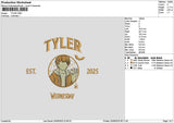 Tylertext Embroidery File 6 sizes