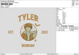 Tylertext Embroidery File 6 sizes
