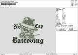 Tattooingtext Embroidery File 6 sizes