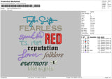 Fearless Texts Embroidery File 6 sizes