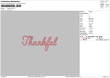 Thankfultext Embroidery File 6 sizes