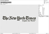 The NY Times Embroidery File 6 size