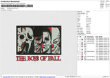 The boys of fall Embroidery File 6 size