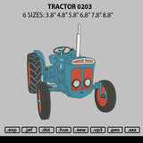 Tractor 0203 Embroidery File 6 sizes