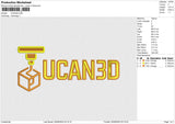 UCAN3D Embroidery File 6 sizes