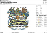 UCLA NATIONAL CHAMPIONS Embroidery File 6 size