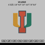 Ui Logo Embroidery File 6 sizes