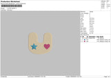 U Star Heart Embroidery File 6 sizes