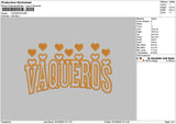 Vaquerostext Embroidery File 6 sizes