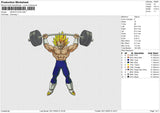 VEGETA GYM Embroidery File 6 sizes
