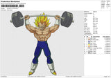 VEGETA GYM Embroidery File 6 sizes