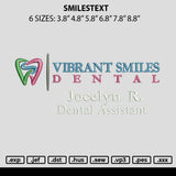 Smilestext Embroidery File 6 sizes