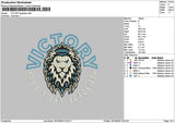Victorytext App Embroidery File 6 sizes