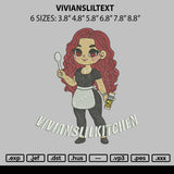 Viviansliltext Embroidery File 6 sizes