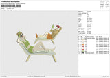 Vacation Embroidery File 6 size