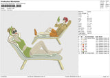 Vacation Embroidery File 6 size