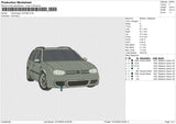 Volkswagen Golf Mk4 Embroidery File 6 size