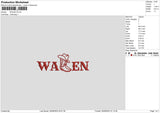 Walen Embroidery File 6 sizes