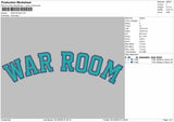 WAR ROOM  Embroidery Files