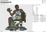 WOLVES PLAYER Embroidery File 6 size
