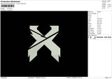 X Logo Embroidery
