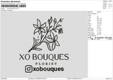 Xo Text Embroidery File 6 sizes