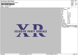 Xrtext Embroidery File 6 sizes