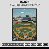 Stadium Embroidery File 6 sizes