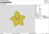 Star Yellow Embroidery File 6 sizes