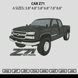Car Z71 Embroidery File 6 sizes