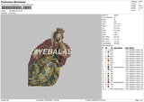 Queen2024 Embroidery File 6 sizes