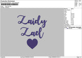 Zaidytext V1 Embroidery File 6 sizes