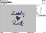 Zaidytext V2 Embroidery File 6 sizes