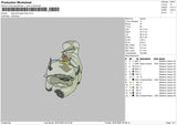 Aang Appa Embroidery File 6 sizes