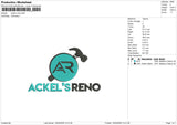 Ackels Reno Embroidery File 6 sizes