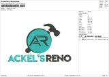 Ackels Reno Embroidery File 6 sizes